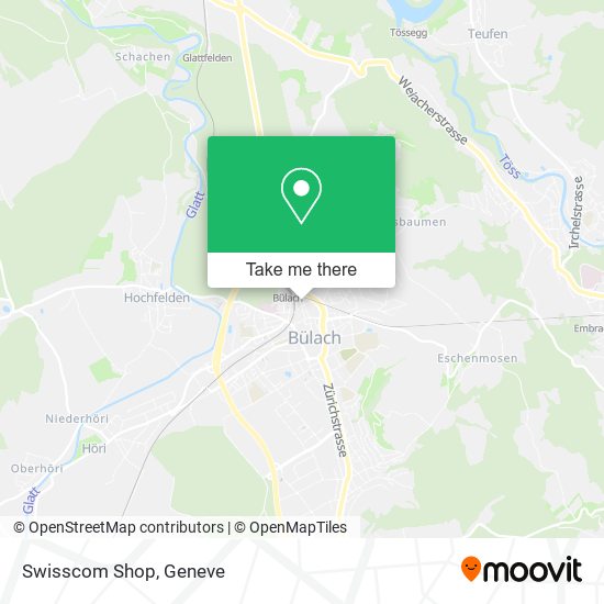 Swisscom Shop map