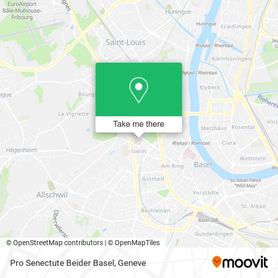 Pro Senectute Beider Basel map