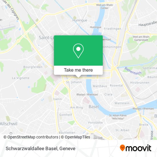 Schwarzwaldallee Basel map