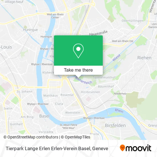 Tierpark Lange Erlen Erlen-Verein Basel map