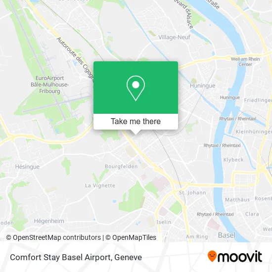 Comfort Stay Basel Airport map