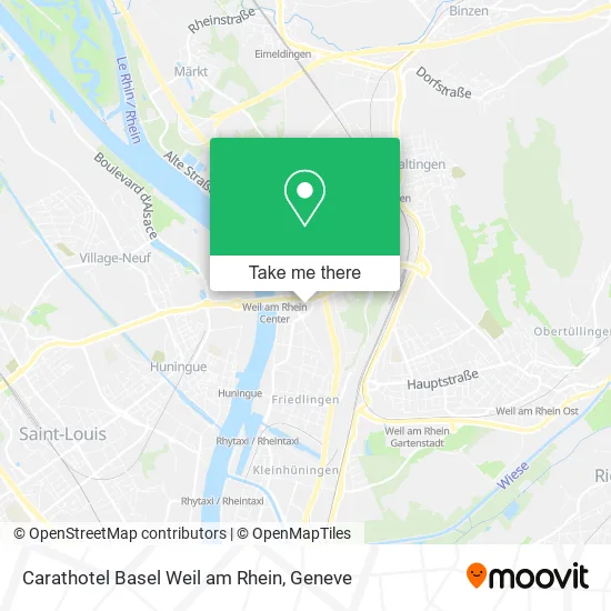 Carathotel Basel Weil am Rhein map