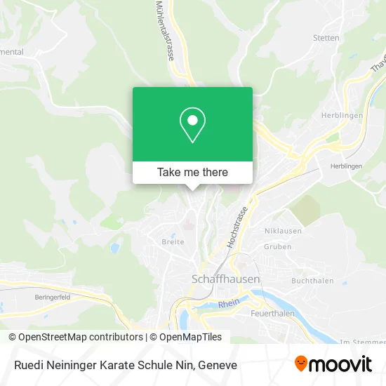 Ruedi Neininger Karate Schule Nin map