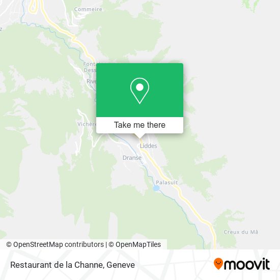 Restaurant de la Channe map