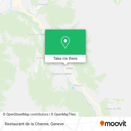 Restaurant de la Channe map