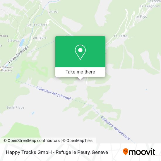 Happy Tracks GmbH - Refuge le Peuty map