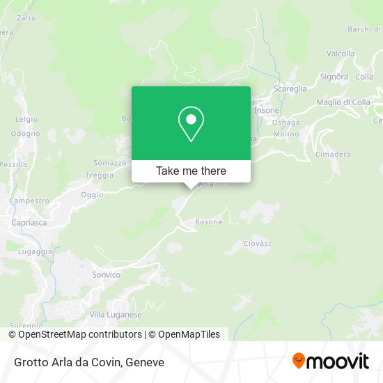 Grotto Arla da Covin map