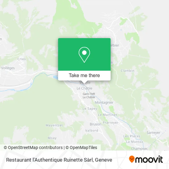 Restaurant l'Authentique Ruinette Sàrl map