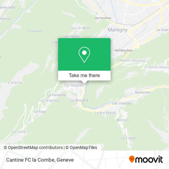 Cantine FC la Combe map