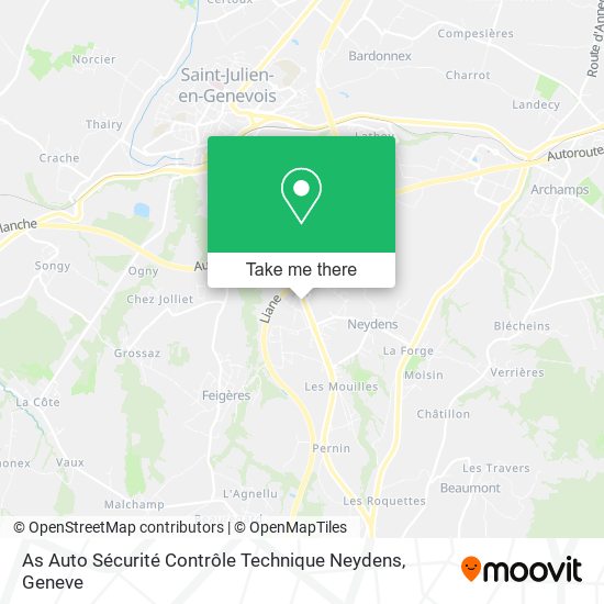 As Auto Sécurité Contrôle Technique Neydens map