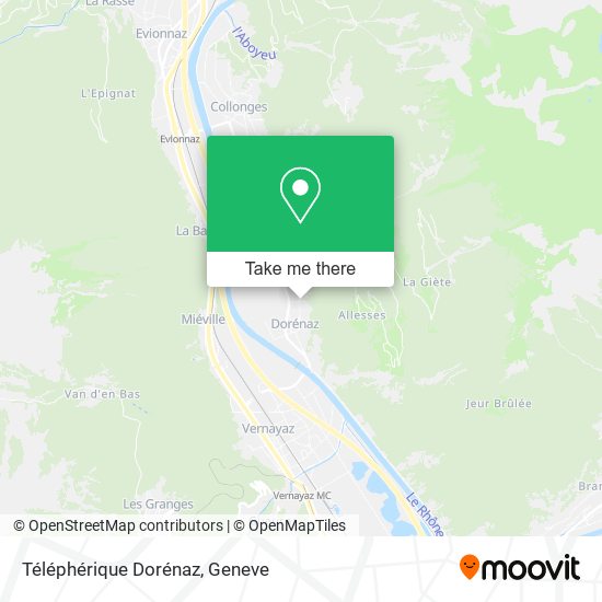 Téléphérique Dorénaz map