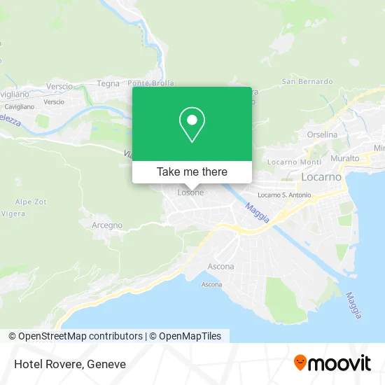 Hotel Rovere map