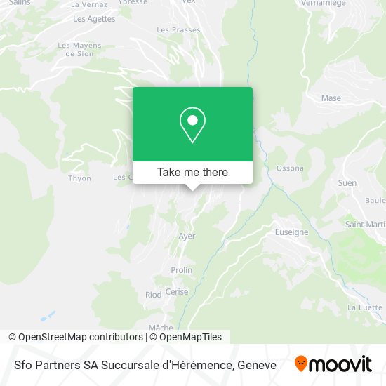 Sfo Partners SA Succursale d'Hérémence map