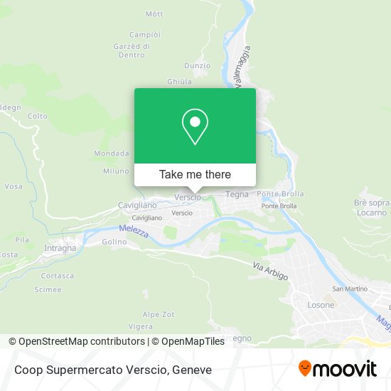 Coop Supermercato Verscio map