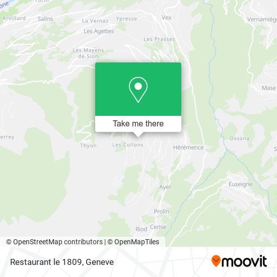 Restaurant le 1809 map