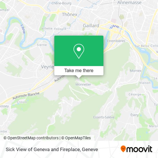 Sick View of Geneva and Fireplace map