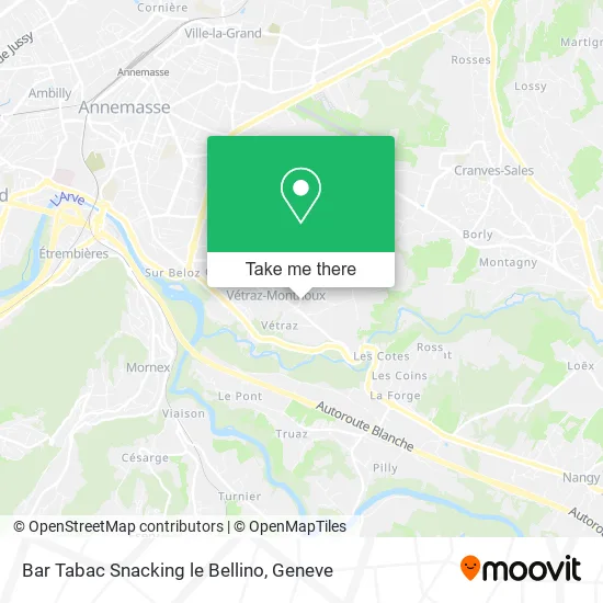 Bar Tabac Snacking le Bellino map