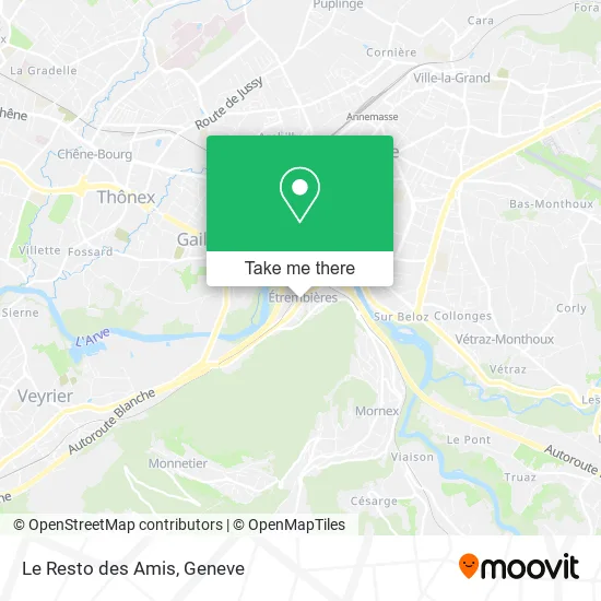 Le Resto des Amis map