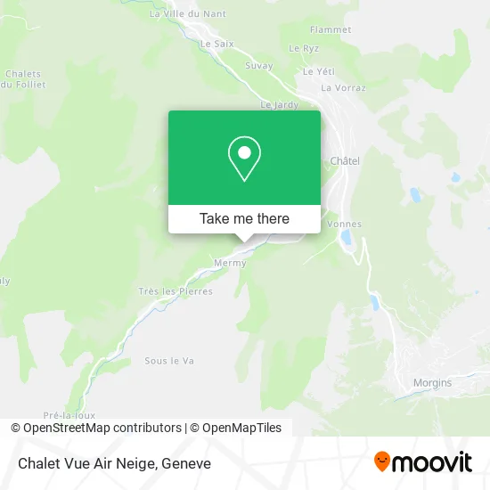 Chalet Vue Air Neige map