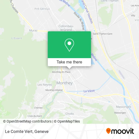 Le Comte Vert map