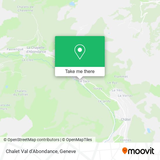 Chalet Val d'Abondance map