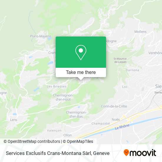 Services Exclusifs Crans-Montana Sàrl map