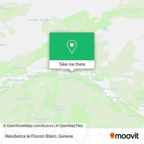 Résidence le Flocon Blanc map