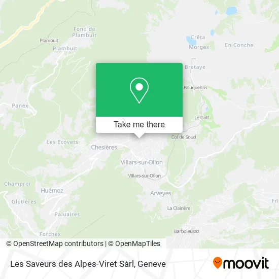 Les Saveurs des Alpes-Viret Sàrl map
