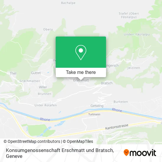Konsumgenossenschaft Erschmatt und Bratsch map