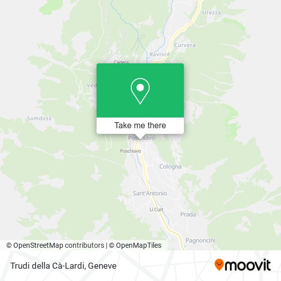 Trudi della Cà-Lardi map