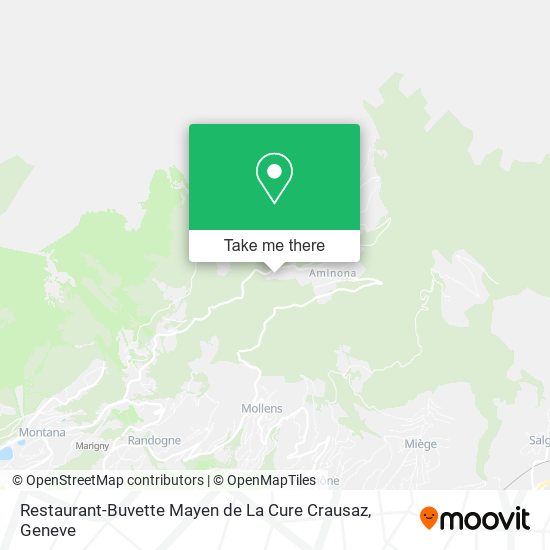 Restaurant-Buvette Mayen de La Cure Crausaz map
