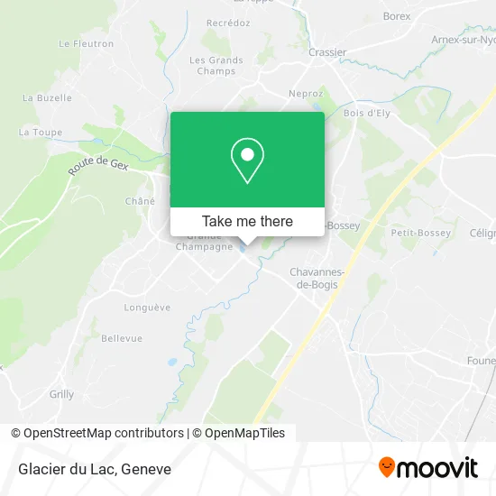 Glacier du Lac map