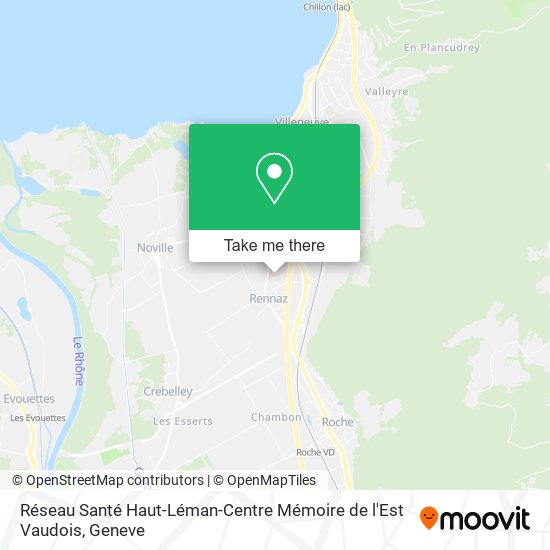 Réseau Santé Haut-Léman-Centre Mémoire de l'Est Vaudois map