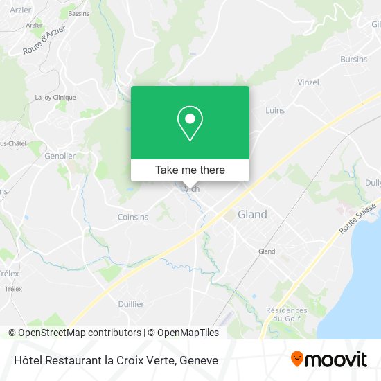 Hôtel Restaurant la Croix Verte map