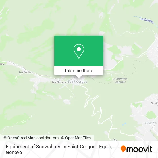 Equipment of Snowshoes in Saint-Cergue - Equip map