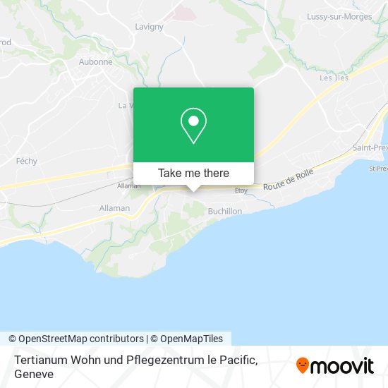 Tertianum Wohn und Pflegezentrum le Pacific map