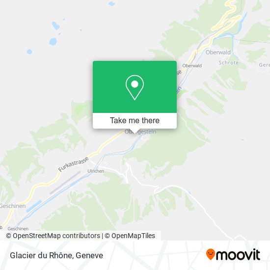 Glacier du Rhône map