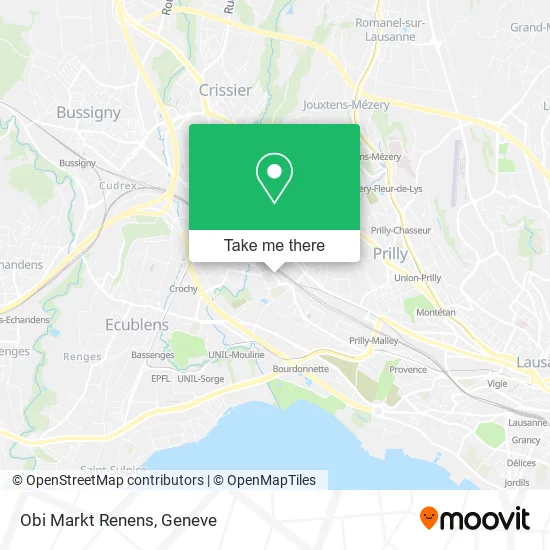 Obi Markt Renens map