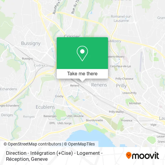 Direction - Intégration (+Cise) - Logement - Réception map