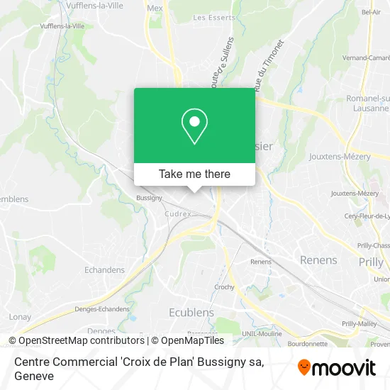 Centre Commercial 'Croix de Plan' Bussigny sa map