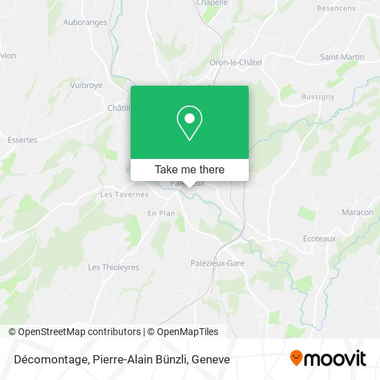 Décomontage, Pierre-Alain Bünzli map