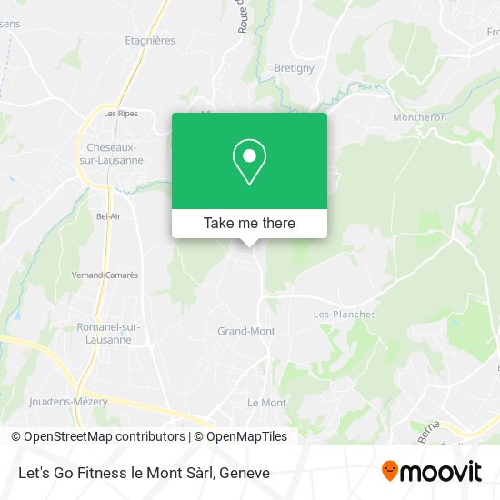 Let's Go Fitness le Mont Sàrl map