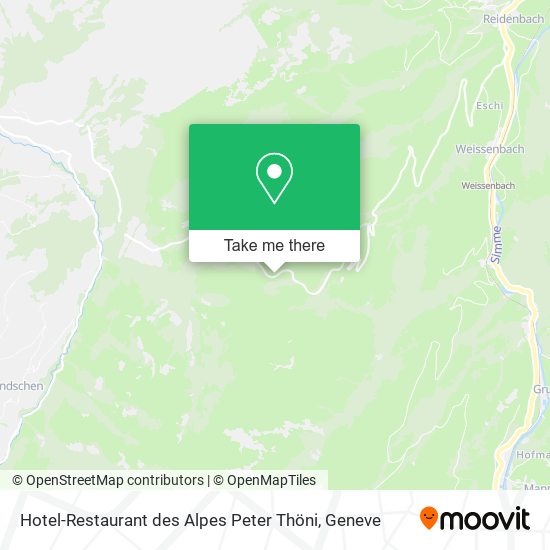Hotel-Restaurant des Alpes Peter Thöni map