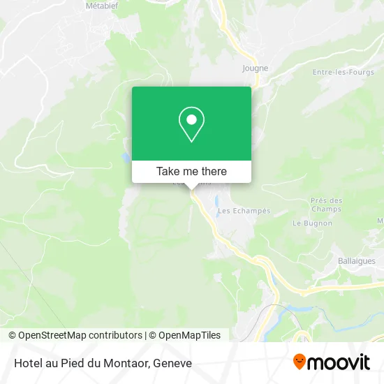 Hotel au Pied du Montaor map
