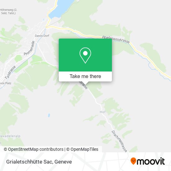 Grialetschhütte Sac map
