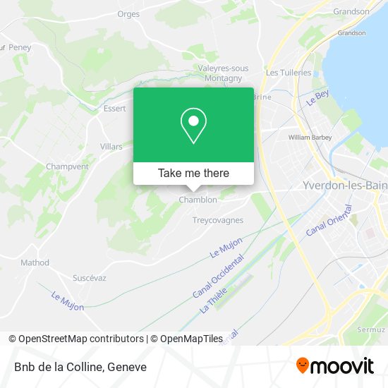 Bnb de la Colline map