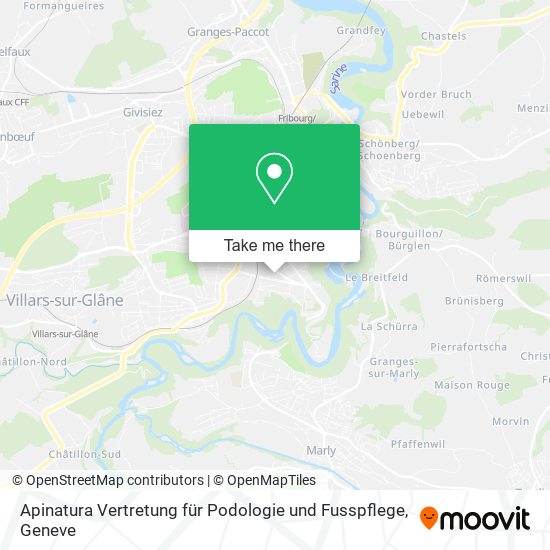 Apinatura Vertretung für Podologie und Fusspflege map