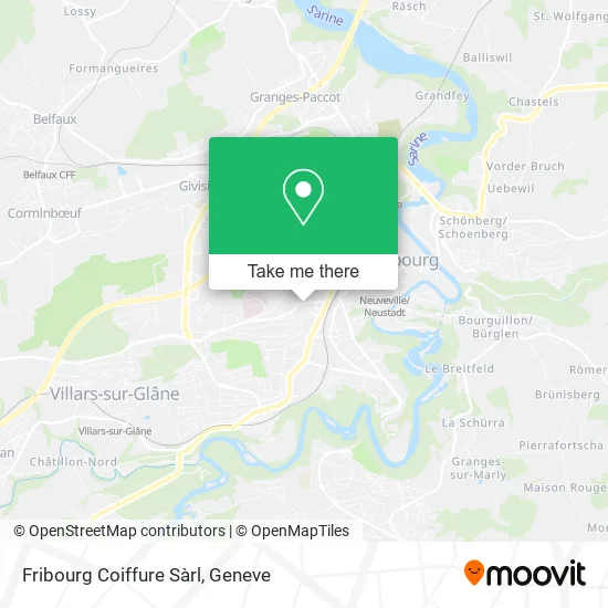 Fribourg Coiffure Sàrl map