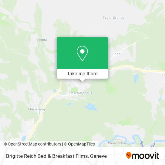 Brigitte Reich Bed & Breakfast Flims map