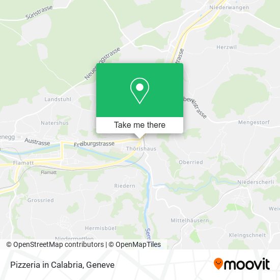 Pizzeria in Calabria map